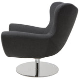 Conner Dark Grey Fabric Occasional Chair