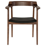 Caitlan Black Leather Dining Chair