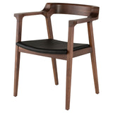 Caitlan Black Leather Dining Chair