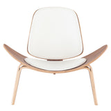 Artemis White Leather Occasional Chair