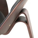 Artemis Black Leather Occasional Chair
