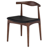 Saal Black Leather Dining Chair