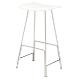 Kirsten White Leather Bar Stool