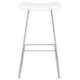 Kirsten White Leather Bar Stool