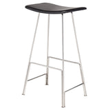 Kirsten Black Leather Bar Stool