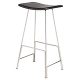 Kirsten Black Leather Counter Stool