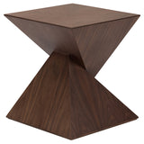 Giza Walnut Wood Side Table