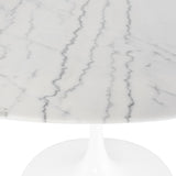 Cal White Stone Dining Table