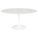 Cal White Stone Dining Table