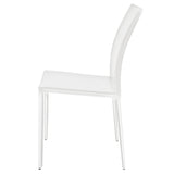 Sienna White Leather Dining Chair
