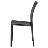 Sienna Black Leather Dining Chair