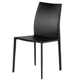 Sienna Black Leather Dining Chair