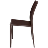 Sienna Brown Leather Dining Chair