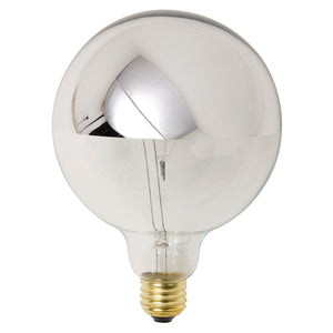 G125 25W E26 Silver Glass Light Bulb Lighting
