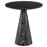 Claudio Black Wood Vein Stone Side Table