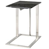 Dell Black Wood Vein Stone Side Table