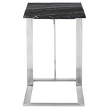 Dell Black Wood Vein Stone Side Table