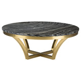 Aurora Black Wood Vein Stone Coffee Table
