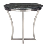 Aurora Black Wood Vein Stone Side Table