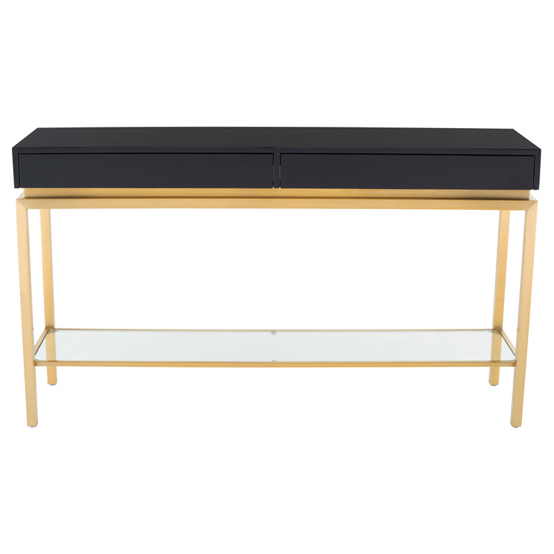 Isabella Black Wood Console Table
