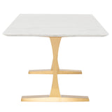 Toulouse White Stone Dining Table