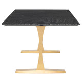Toulouse Black Wood Vein Stone Dining Table