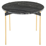Pixie Black Wood Vein Stone Side Table