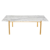 Sussur White Stone Coffee Table