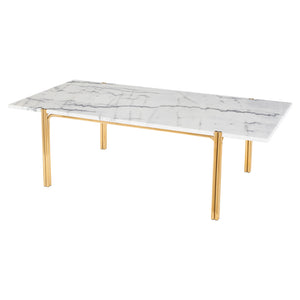 Sussur White Stone Coffee Table
