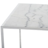 Corbett White Stone Side Table