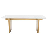 Aiden White Stone Dining Table