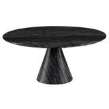 Claudio Black Wood Vein Stone Coffee Table