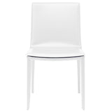 Palma White Leather Dining Chair