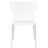 Wayne White Leather Dining Chair