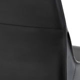 Delphine Black Leather Dining Chair