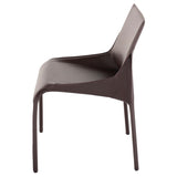 Delphine Brown Leather Dining Chair