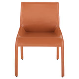 Delphine Ochre Leather Dining Chair