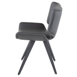 Astra Grey Naugahyde Dining Chair