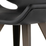 Astra Black Naugahyde Dining Chair