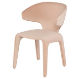 Bandi Peach Velour Fabric Dining Chair