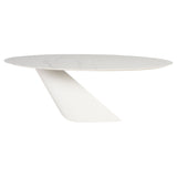 Oblo White Ceramic Dining Table