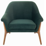 Charlize Emerald Green Fabric Occasional Chair