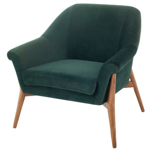 Charlize Emerald Green Fabric Occasional Chair