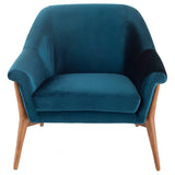 Charlize Midnight Blue Fabric Occasional Chair