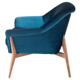 Charlize Midnight Blue Fabric Occasional Chair