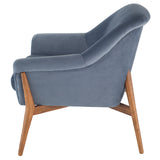 Charlize Dusty Blue Fabric Occasional Chair