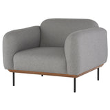 Benson Light Grey Fabric Single Seat Sofa