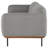 Benson Light Grey Fabric Triple Seat Sofa