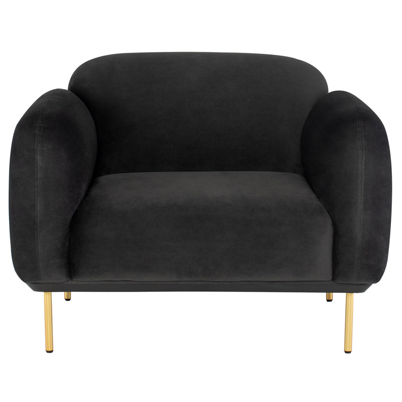 Benson Shadow Grey Fabric Single Seat Sofa