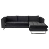 Matthew Shadow Grey Fabric Sectional Sofa